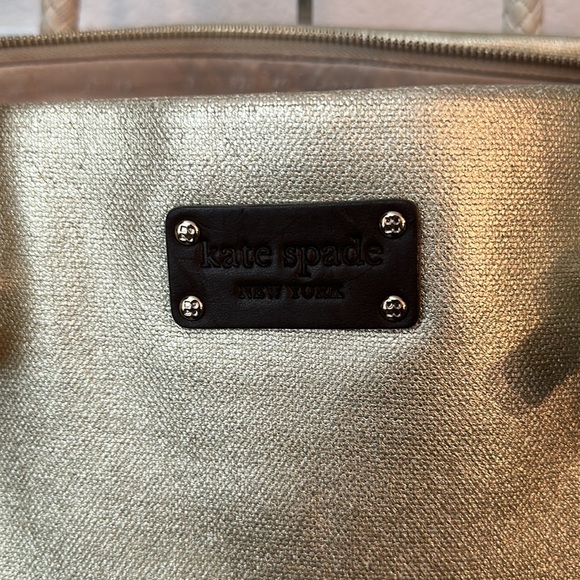 Kate Spade Boat Tie Gold Metallic Tote - Picture 5 of 6